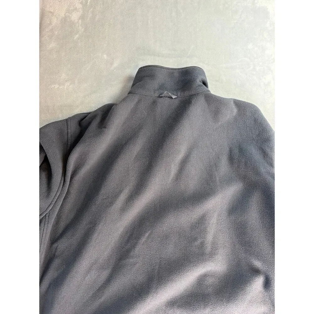 The North Face Jacket Mens XXL Grey Grid Fleece Full Zip Smoked Pearl